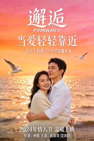 浪漫爱情电影海报 - 温馨爱情故事剧情片