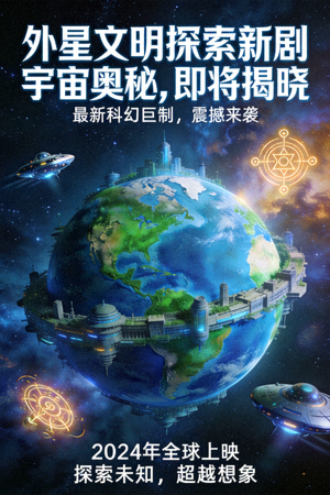 最新科幻剧集海报 - 外星文明探索新剧